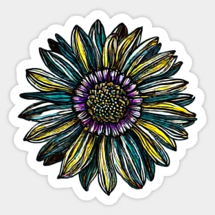 Colored Flower Drawing Sticker